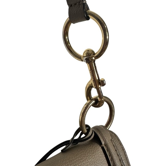 Marc Jacobs Mini Boho Grind Crossbody Purse Pebbled Leather Taupe Designer Bag - Picture 8 of 9